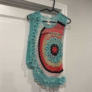 Ladies Crochet Patterned Tank Top by Shoreline! Size L/XL!